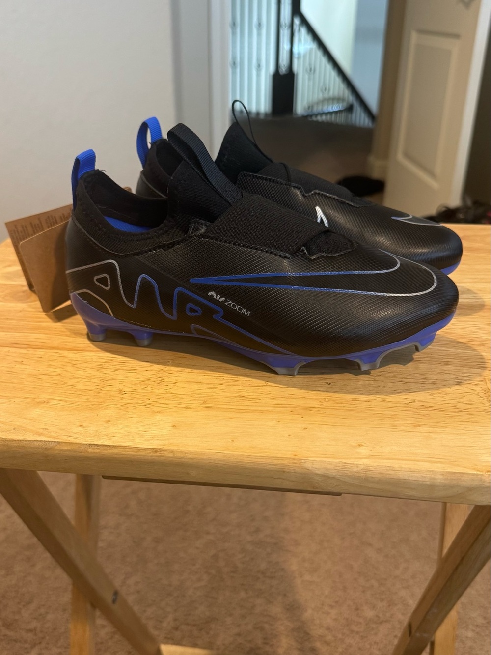 Boy’s Black and Blue Football Cleats - Nike